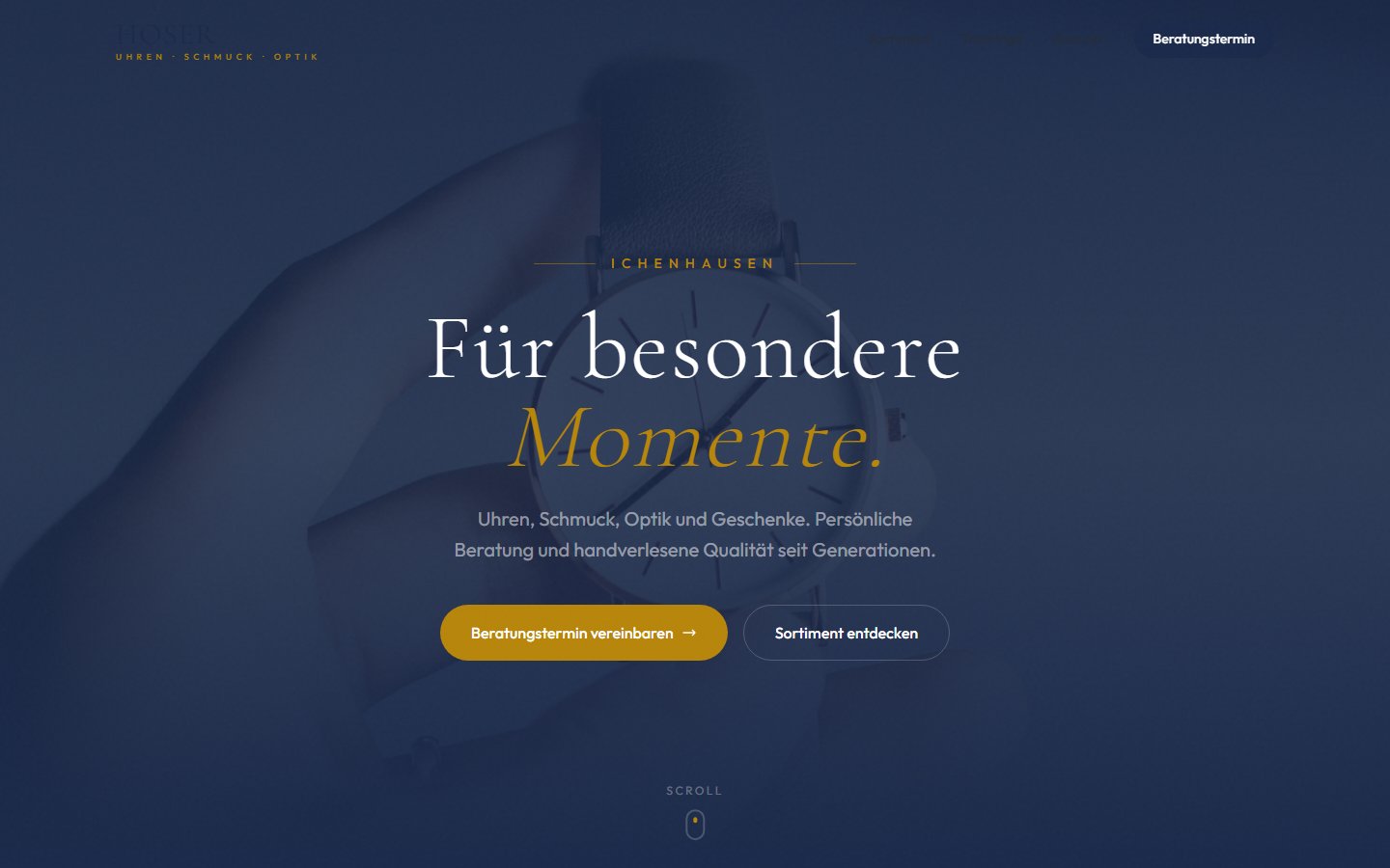 Hoser Uhren-Optik Website